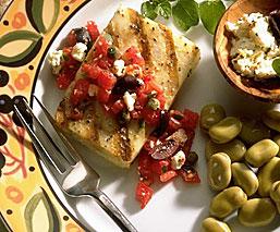 Cod Fillets with Greek Salsa