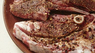 Lamb Chops with Coffee Chile Rub