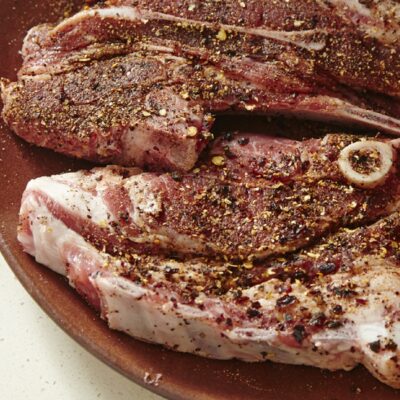 Lamb Chops with Coffee Chile Rub