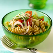 Cold Fusilli Pasta With Summer Vegetables