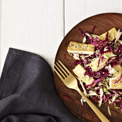 Coleslaw with Crispy Tofu