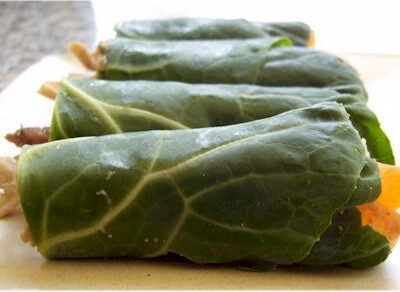 Collard Green and Hummus Mini-Wraps