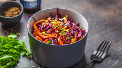 Colorful cabbage salad