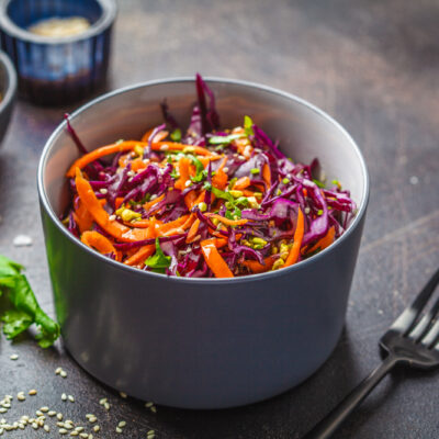 Colorful cabbage salad