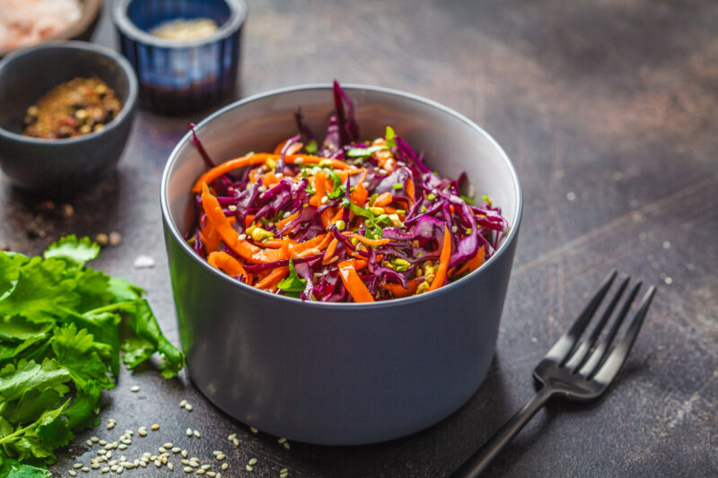 Colorful cabbage salad