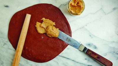 Cookie butter chocolate rugelach step 1