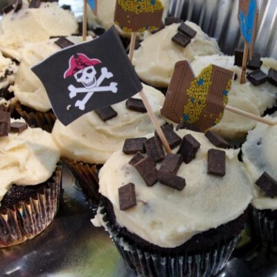 Cookie Dough Dark Chocolate Cupcakes