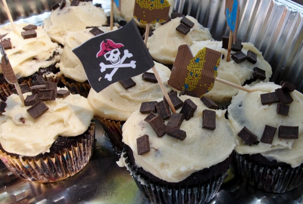 Cookie Dough Dark Chocolate Cupcakes