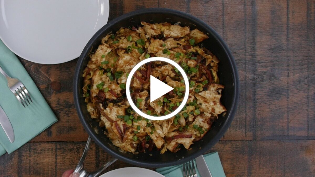 Matzo Brei with Salmi and Eggs