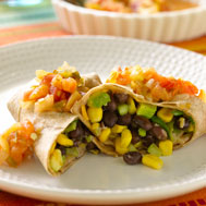Corn and Black Bean Burritos
