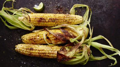 corn on the cob with chili lime oil