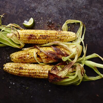 corn on the cob with chili lime oil