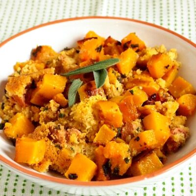 Cornbread Stuffing with Sausage and Squash