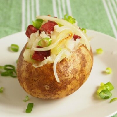 corned beef stuffed potato