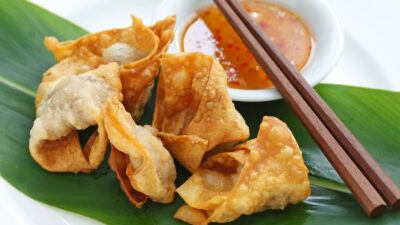 cranberry and turkey wontons