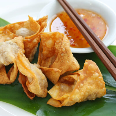 cranberry and turkey wontons