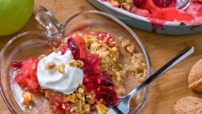 Cranberry Apple Walnut Crumble
