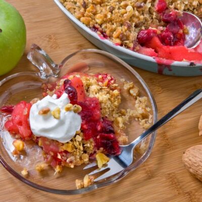 Cranberry Apple Walnut Crumble