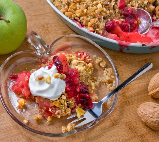Cranberry Apple Walnut Crumble