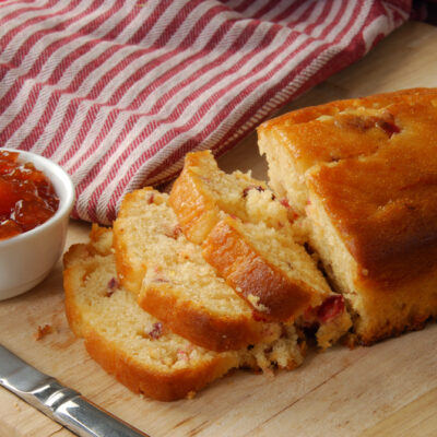 grape and cranberry tea bread