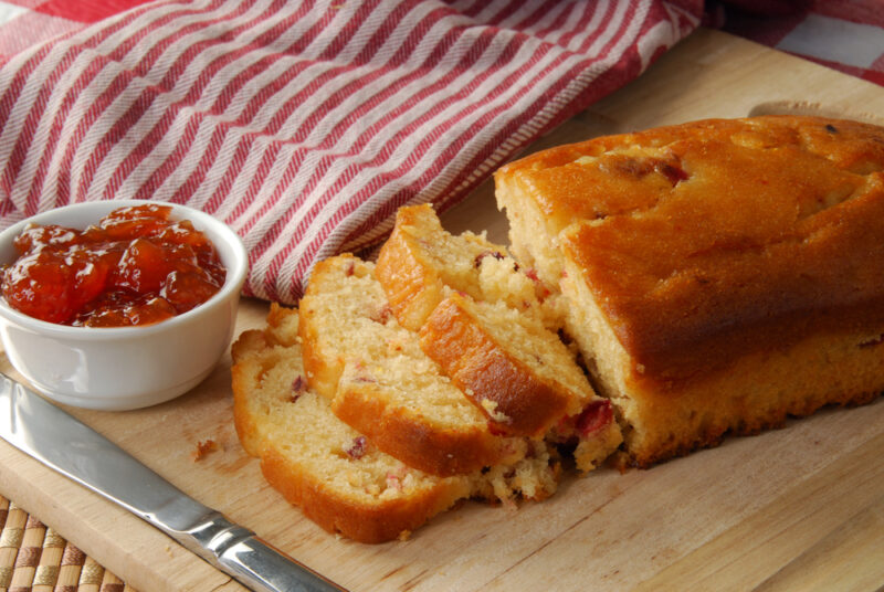 grape and cranberry tea bread