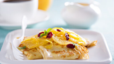 Cranberry Orange Crepes