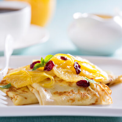 Cranberry Orange Crepes