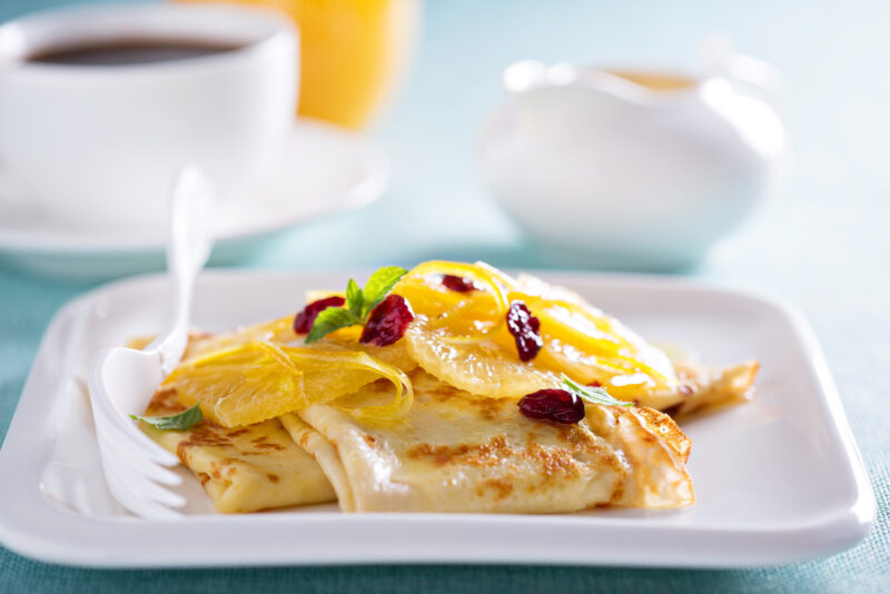 Cranberry Orange Crepes