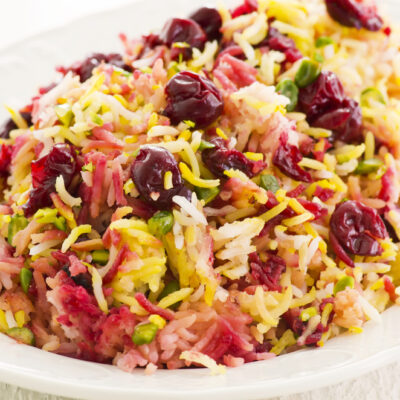 cranberry pistachio biryani
