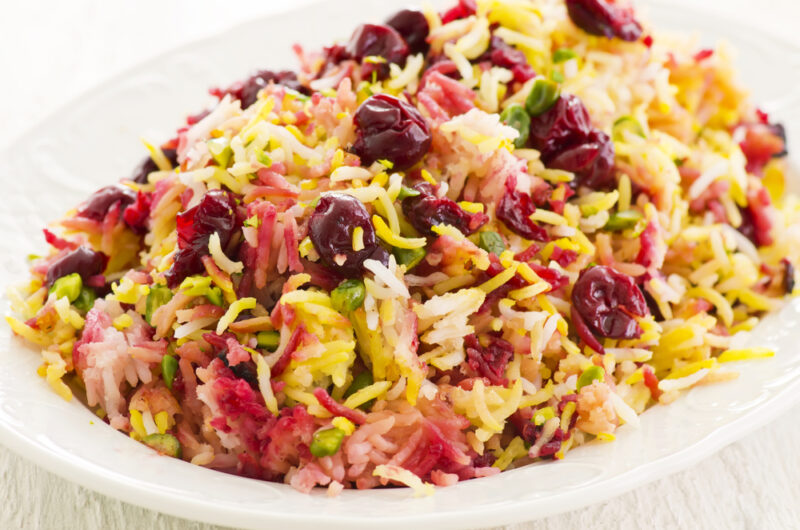 cranberry pistachio biryani
