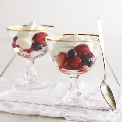 whipped cream cheese berry parfait