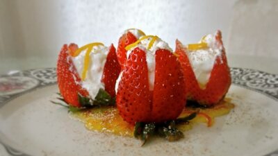 Cream Cheese Strawberries Romanoff