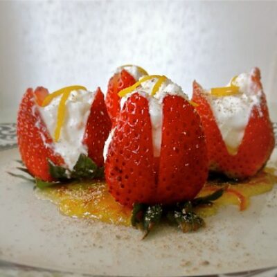 Cream Cheese Strawberries Romanoff
