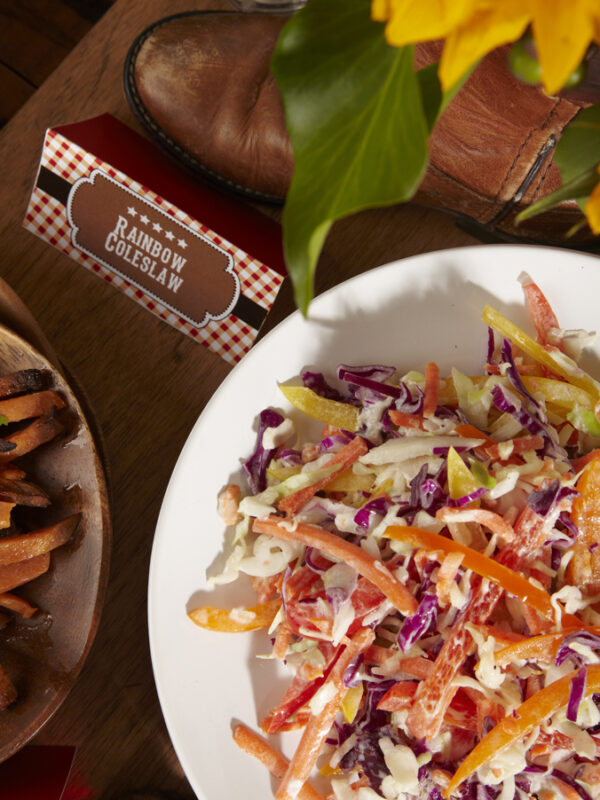 creamy rainbow coleslaw