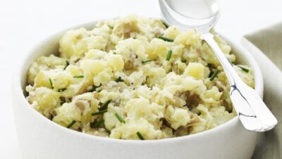 Creamy Smashed Potatoes with Chives