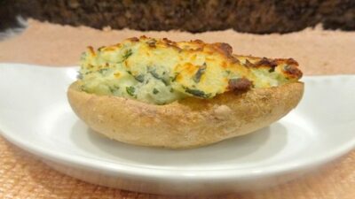creamy spinach stuffed potato