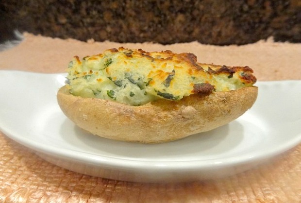creamy spinach stuffed potato