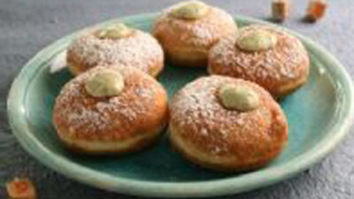 Creme Anglaise Basil Filled Donuts