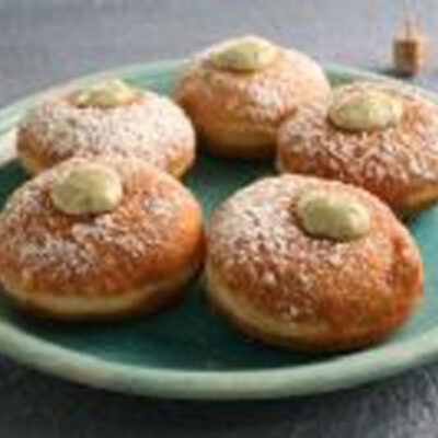 Creme Anglaise Basil Filled Donuts