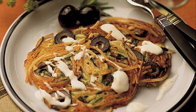 Crispy California Pasta Cakes