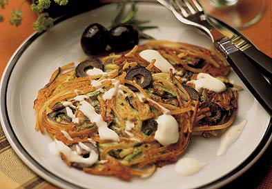 Crispy California Pasta Cakes