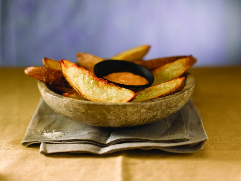 crispy idaho potatoes with sriracha