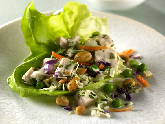 Crunchy Chicken-Cilantro Lettuce Wraps