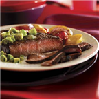 Cumin-Rubbed Steaks with Avocado Salsa Verde