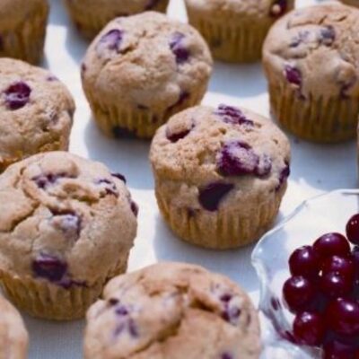 Dairy Free, low fat, Cranberry Pecan & Maple Muffins