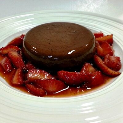 Dark Choc Panna Cotta with Balsamic Strawberries2013-06-12 14.13.17