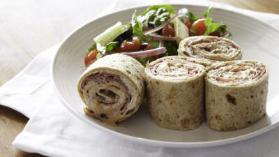 Deli Roll Pinwheels with Chopped Salad