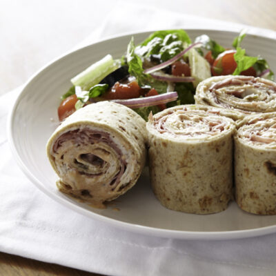Deli Roll Pinwheels with Chopped Salad