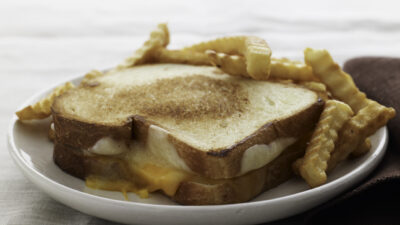 Double Grilled Cheese with Seasoned French Fries
