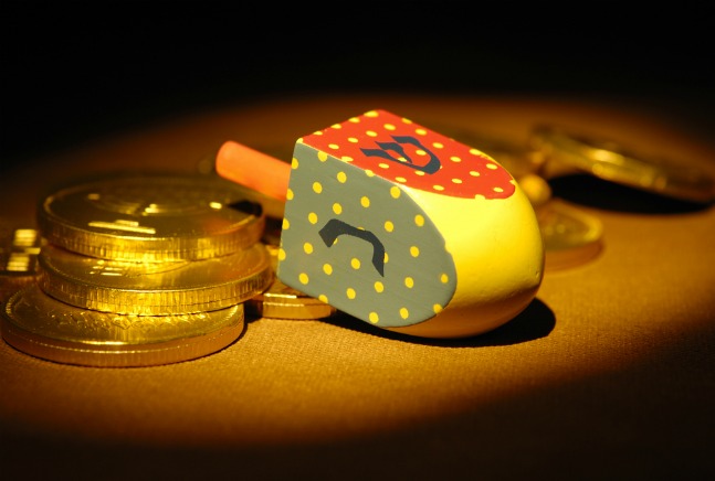 dreidels and gelt